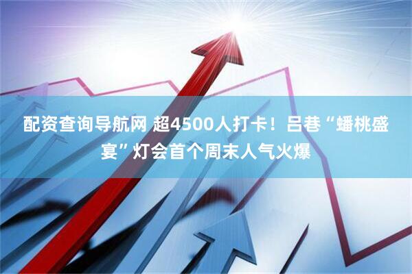 配资查询导航网 超4500人打卡！吕巷“蟠桃盛宴”灯会首个周末人气火爆